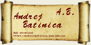 Andrej Batinica vizit kartica